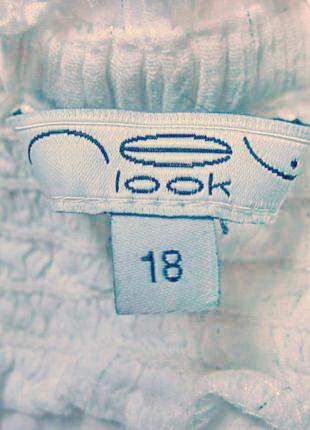 Белая блуза коттон с открытыми плечами р 44 вышивка  шелком, люрекс10 фото