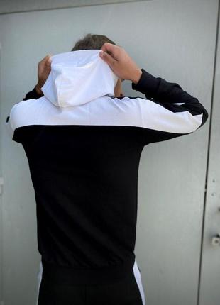 Чоловічий спортивний костюм spirited чорний-білий intruder5 фото