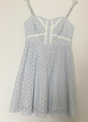 Сарафан из перфорированного хлопка h&m