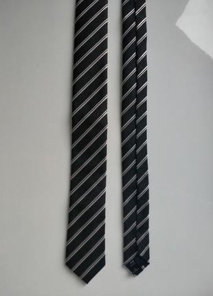 Узкий мужской галстук от george в полоску2 фото