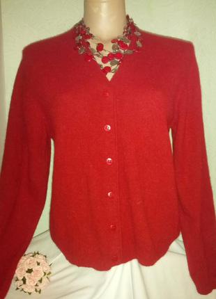 Пушистый кардиган в составе ангора и шерсть молодых ягнят ,44-50разм,италия.