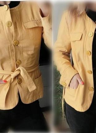 С-м желтая ветровка куртка с поясом1 фото