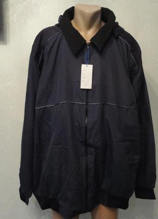 Спортивная легкая курточка ветровка, демисезон темно - синяя ботал, большой размер