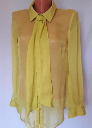 Брендовая шелковая блуза hallhuber

donna (размер 3436)