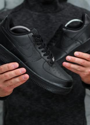 Кожаные, чёрные, мужские кроссовки3 фото
