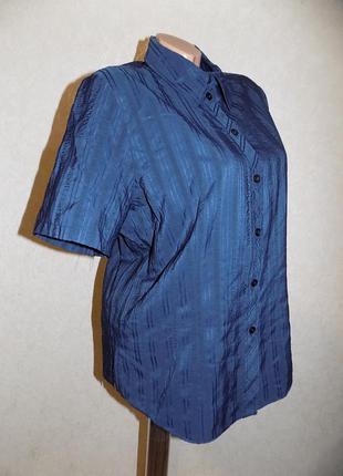 Блузка рубашка синяя фирменная размер 502 фото