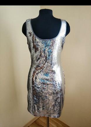 Яскрава блискуча сукня з сріблястими паєтками permit.2 фото