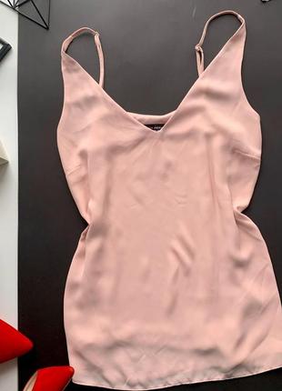 👚утончённая розовая маечка/нежно розовая майка/лёгкая розовая маечка тонкие бретели👚