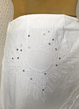 Стильная не банальная белоснежная юбка от бренда stefanel (италия), размер ит 44, укр 46-486 фото