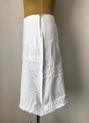 Стильная не банальная белоснежная юбка от бренда stefanel (италия), размер ит 44, укр 46-485 фото