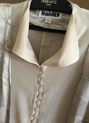 Kaidic-роскошная шелковая блуза! р.-xl3 фото