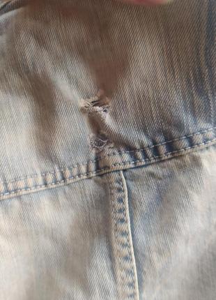Крутая джинсовая жилетка с шипами zara xs-s4 фото