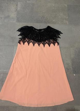 Сукня коротка/мереживо, розмір 44-462 фото