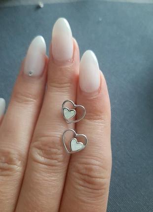 Сережки серебряные, 925