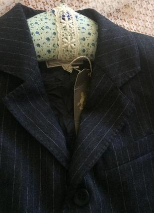 Элегантный шерстяной пиджак с укороченным рукавом marie chantal6 фото