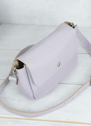 Шкіряна жіноча сумка рожева, бежева, рожева, пудра, світла3 фото