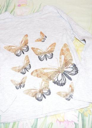 Красивая кофточка реглан в бабочках