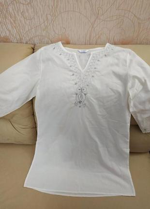 Натуральна туніка з вишивкою вишиванка сорочка туника с вышивкой вышиванка рубашка9 фото