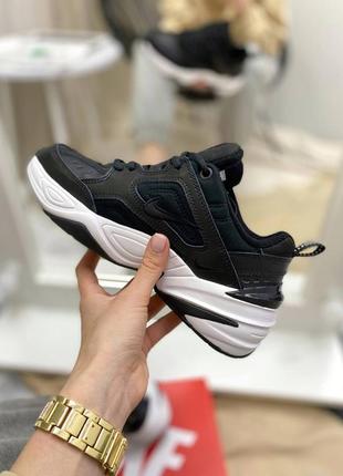 Чоловічі кросівки nike m2k tekno black,кросівки найк м2к текно чорний демисезон