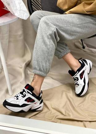 Мужские кроссовки nike m2k tekno black white,кроссовки найк м2к текно белый с чёрным не высокая платформа4 фото