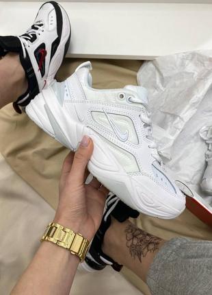 Чоловічі кросівки nike m2k tekno white,кросівки найк унісекс м2к текно білий шнурівка