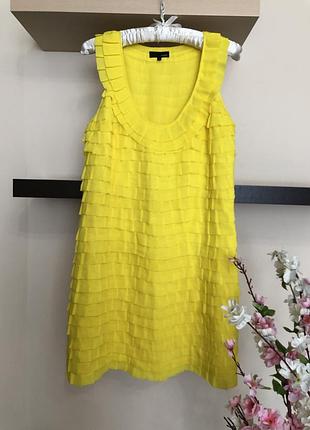 Шифоновое яркое платье, нарядное летнее платье