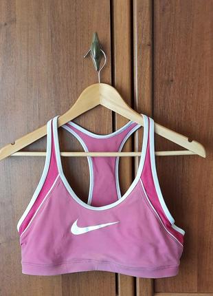 Спортивный лифчик/топ/бра nike dri fit swoosh1 фото