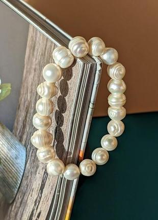 Річний браслет з річковим перлами перли бароковий