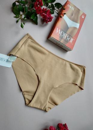 Комфортные женские трусики wolbar eco el телесные без швов волбар