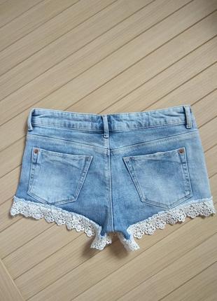 Летние шорты джинсовые с кружевом pimkie 🌴 40-42рр9 фото