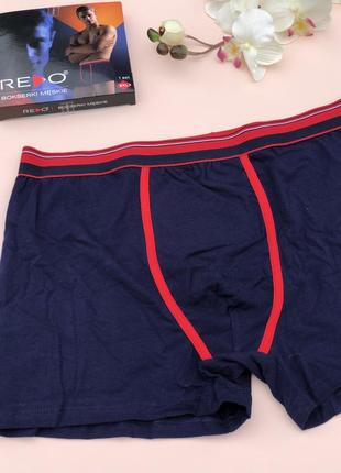 Трусы-шорты redo 1be-645 3xl темно-синие с красным2 фото
