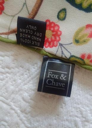 Невесомый, яркий шелковый шарф от бренда fox & chave.3 фото