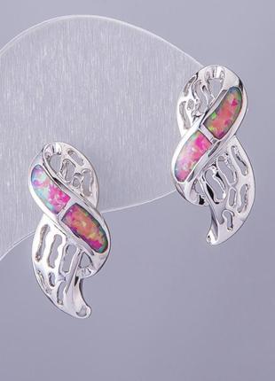 Серьги с натуральным опалом