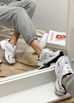 Чоловічі кросівки new balance 530 white silver,кросівки нью баланс 530 білий nb унісекс10 фото