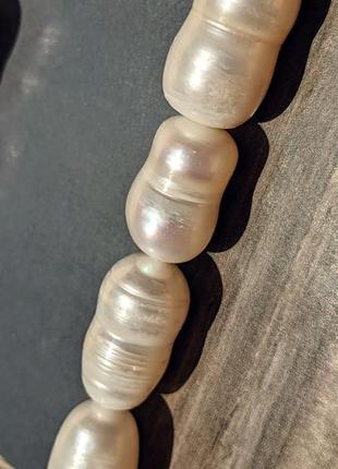 Жемчужное ожерелье натуральный жемчуг бусы5 фото