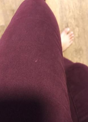 Штани джинси бавовна марсала середня посадка cropp скіні3 фото