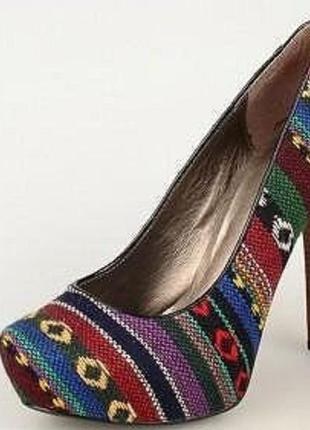 Туфли из тканой ткани