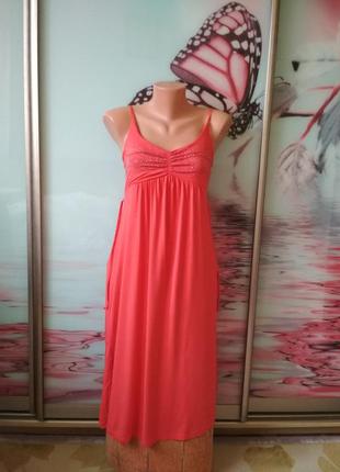 Трикотажный сарафан на бретэлях ,украшенный стразиками фирмы melvin