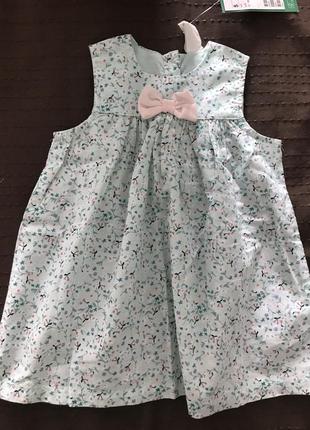 Милое платье h&m 6-9мес.