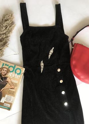 Стильний чорний сарафан