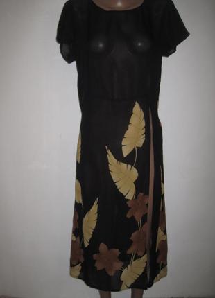 Віскозна накидка з листям milano р-р14