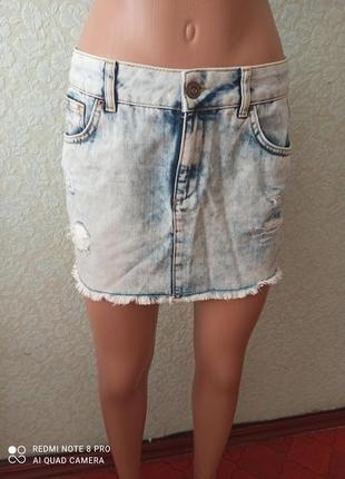 Брендовоя джинсовая юбка4 фото