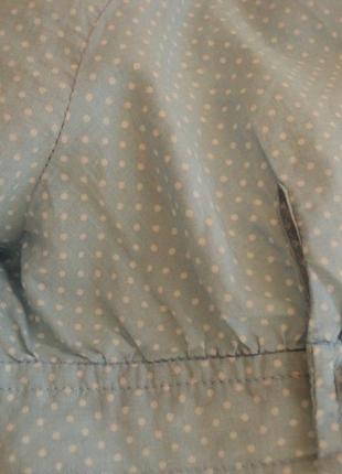 Натуральная рубашка laura ashley  голубая в мелкий горох6 фото