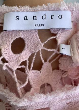 Sandro paris оригинал франция нежнейшее платье с кружевом размер хс6 фото