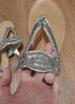 Женские римлянки босоножки сандали вьетнамки кожаные george.  новые!4 фото