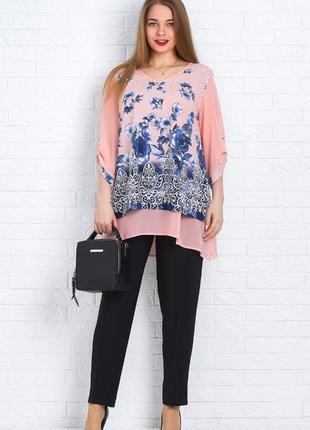 Блузка-туніка рожева "alenka plus"