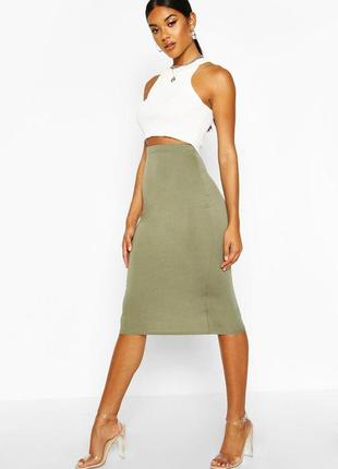 Миди-юбка хаки