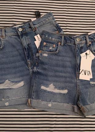 Крутезні трендові джинсові шорти bermuda нова колекція zara ❤️8 фото