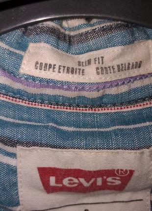 Чоловіча сорочка льон слім фіт levi's.3 фото