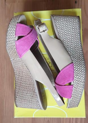 Circa joan & david босоніжки на платформі, на танкетці, яскраві, взуття з сша , 38, розмір 5